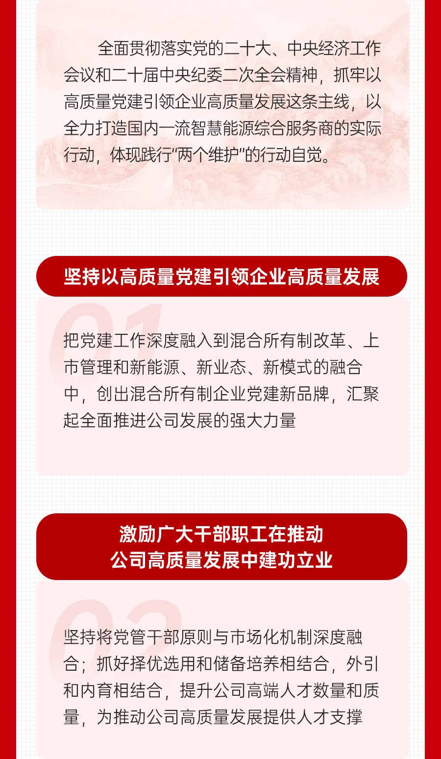 一图读懂公司党委书记、董事长方刚在二届三次职代会暨2023年岁情会、清静环保事情会上的讲话